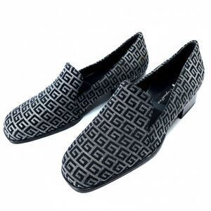 VTG 80s 90s GF Originals Jacquard Monogram Slip-On Italian Dress Shoes Sz 10